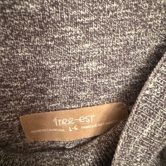 New Free People gray skirt sweater shirt set large $198 boho dress Anthropologie - Picture 11 of 12